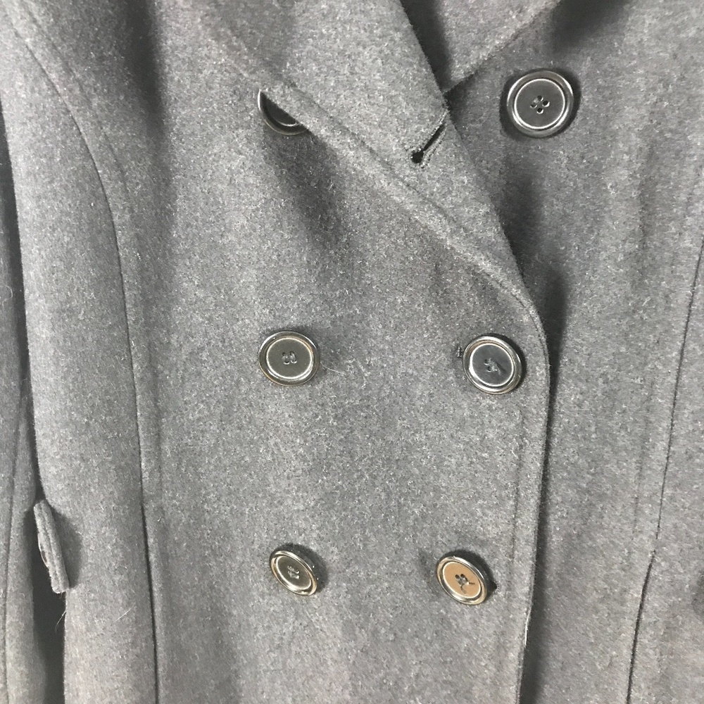 Giacca wool heather gray pea coat - Picture 3 of 9